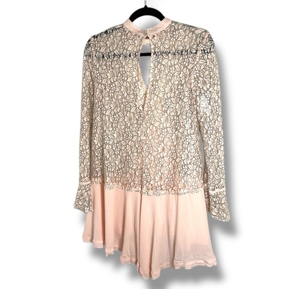 Free People Tell Tale Lace Tunic Size Medium Boho Balletcore - Picture 9 of 9
